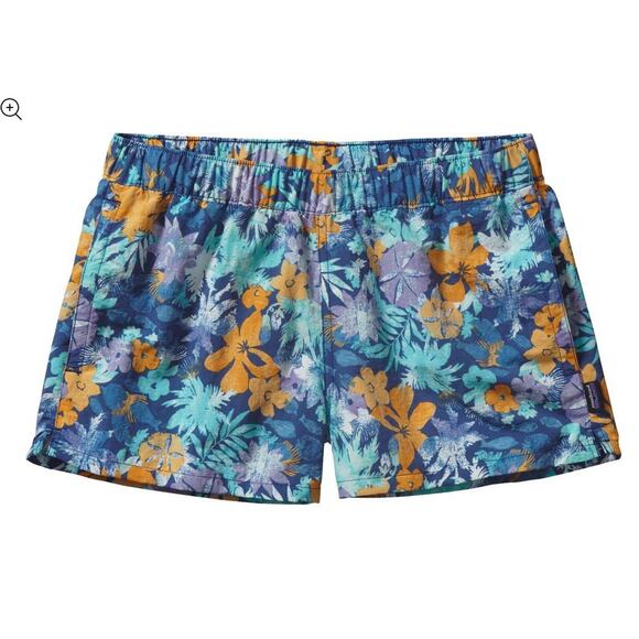 Patagonia Womens Barely Baggies Pull-On Shorts Small Floral Hawaiian‎ 2" 57041 - Picture 1 of 7